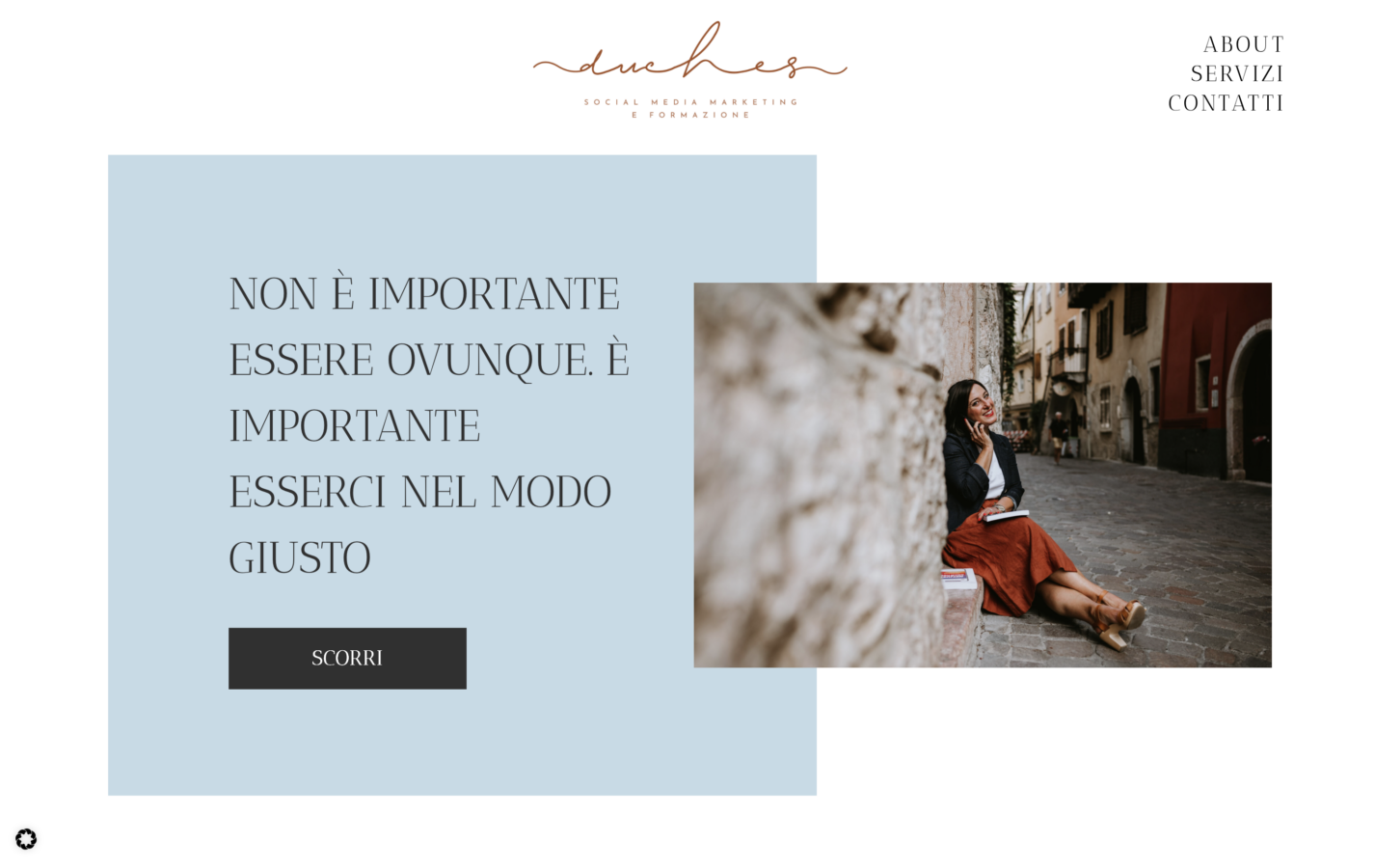 Schermata del sito Diletta Duches - Social Media Marketing, progetto web di Laio Webdesign