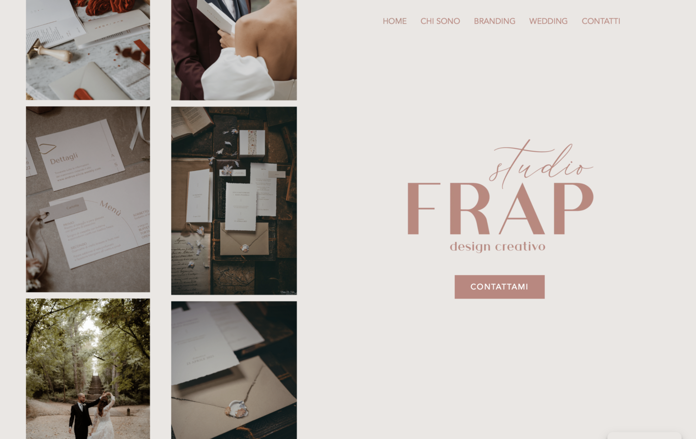 Schermata del sito Studio Frap - Studio di design, progetto web di Laio Webdesign