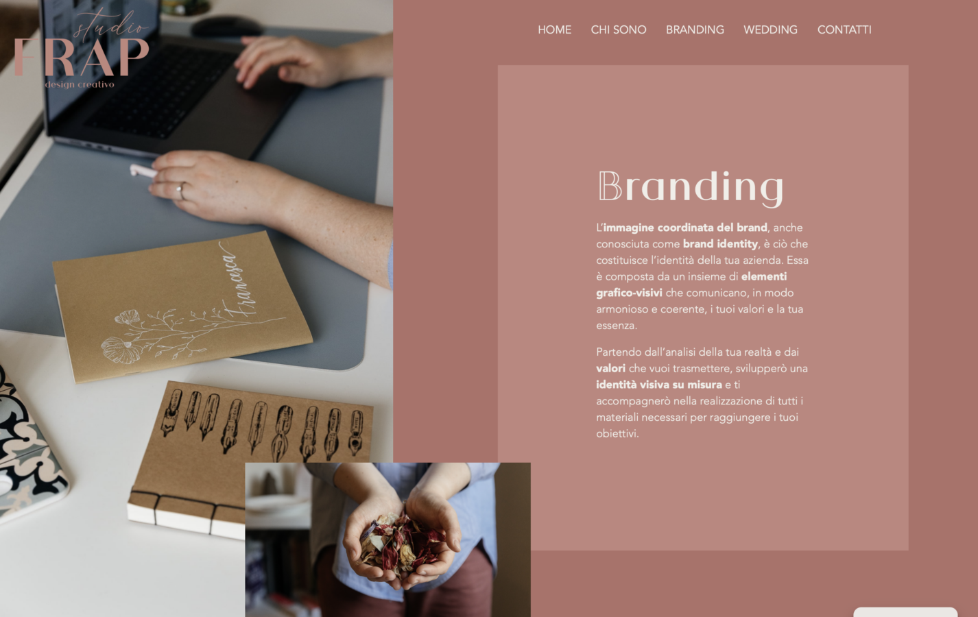 Schermata del sito Studio Frap - Studio di design, progetto web di Laio Webdesign
