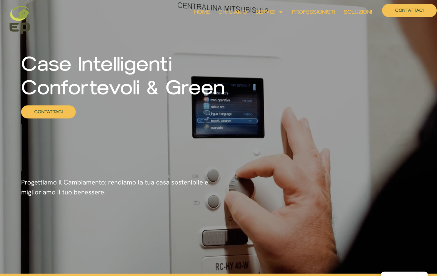 Schermata del sito EP Energy Solutions, progetto web di Laio Webdesign